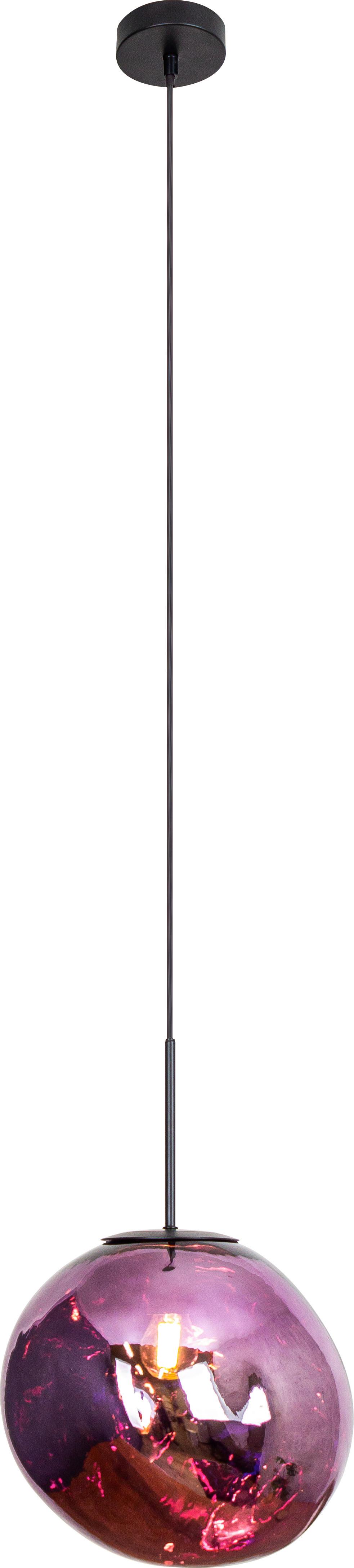 Hängeleuchte Canopus Lila D: 28 cm - Lila, Basics, Glas (28/150cm)