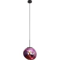 Hängeleuchte Canopus Lila D: 28 cm - Lila, Basics, Glas (28/150cm)