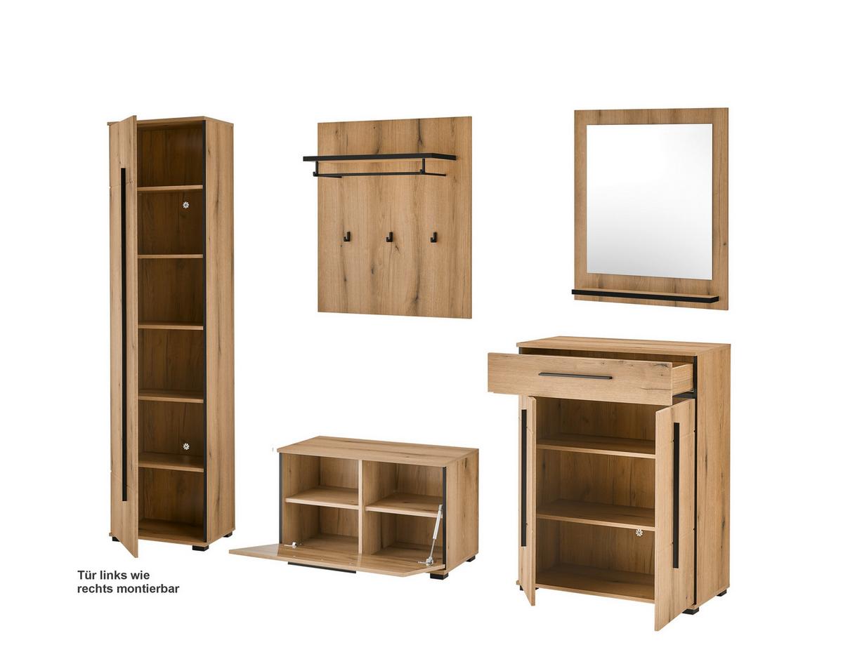 GARDEROBE Cantara Eichefarben B: 230cm - Eichefarben, MODERN, Holzwerkstoff (230/201/39cm) - MID.YOU