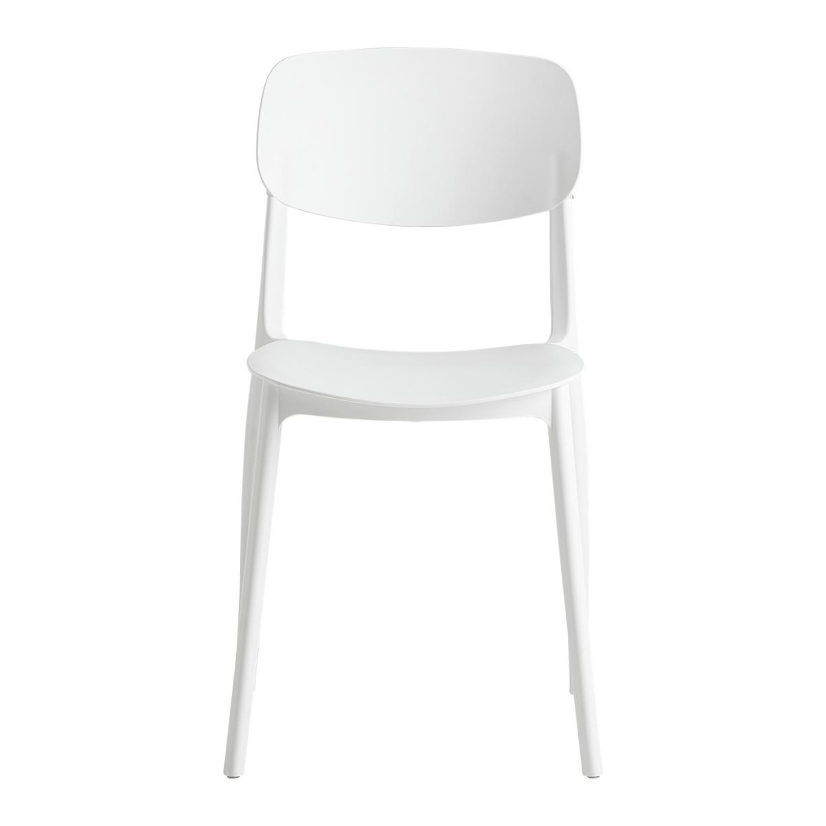 Stohovateľná stolička JIŘÍ *CENOVÝ TRHÁK* biela - biela, Modern, plast (44/78/49cm) - Based
