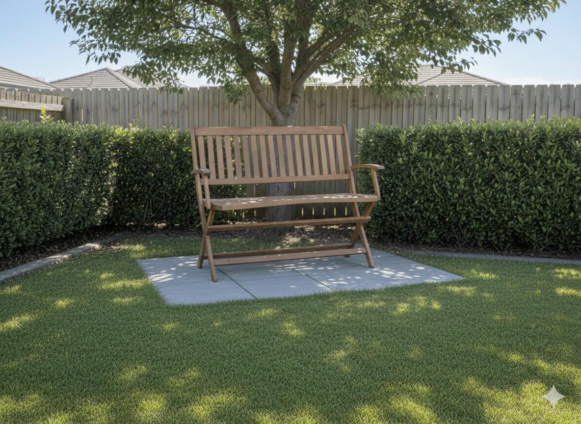 Gartenbank 2-Sitzer, Akazie faltbar, ca. 118x60x90 cm - Akaziefarben, Basics, Holz (118/60/90cm)