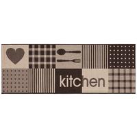 Konyhai Futószőnyeg Kitchen Kb. 80/200cm - bézs/barna, Basics, textil (80/200cm) - James Wood
