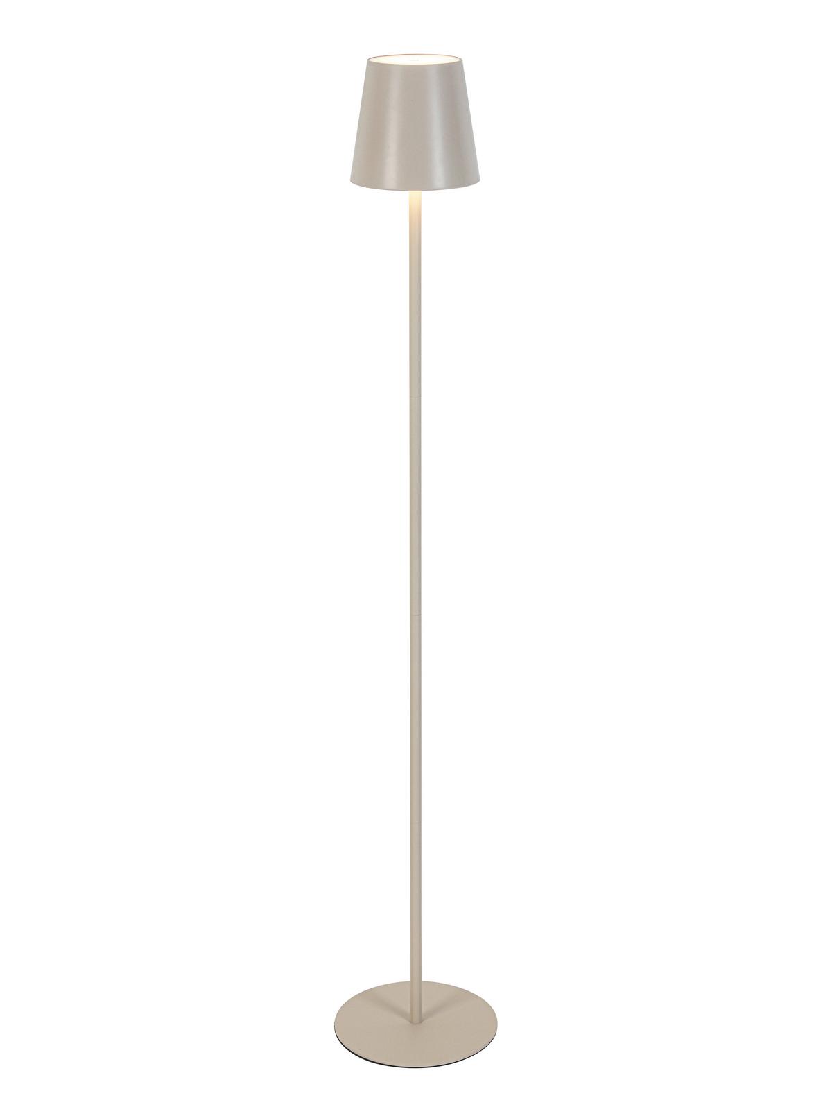 LED-Stehleuchte Liliana - Sandfarben/Weiß, MODERN, Kunststoff/Metall (22/130cm) - Luca Bessoni