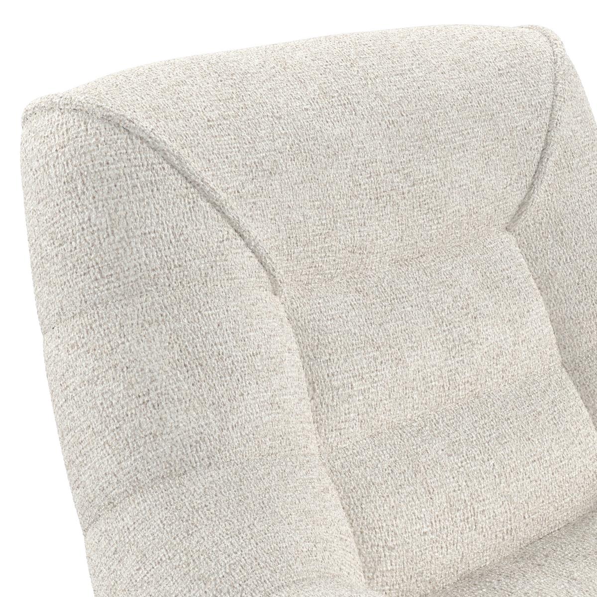 Relaxačné kreslo LORENA, svetlosivé buklé, max. 140 kg - čierna/svetlosivá, Modern, kov/textil (101/83/95cm) - Bessagi Home