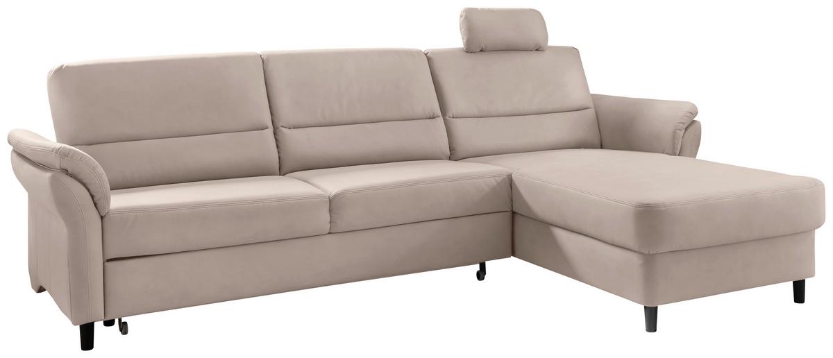 Ecksofa Cavoli, Beige S: 279x176 cm - Beige/Schwarz, MODERN, Textil (279/176cm) - Livetastic