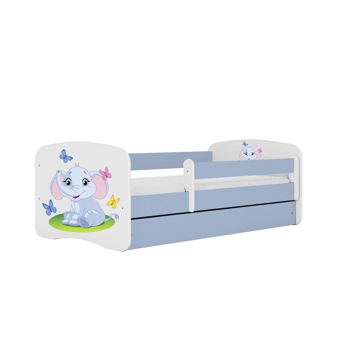 Kinder-/Juniorbett Babydreams Inkl. Matratze 80x160 - Blau/Birkefarben, MODERN, Holz/Holzwerkstoff (80/160cm) - MID.YOU
