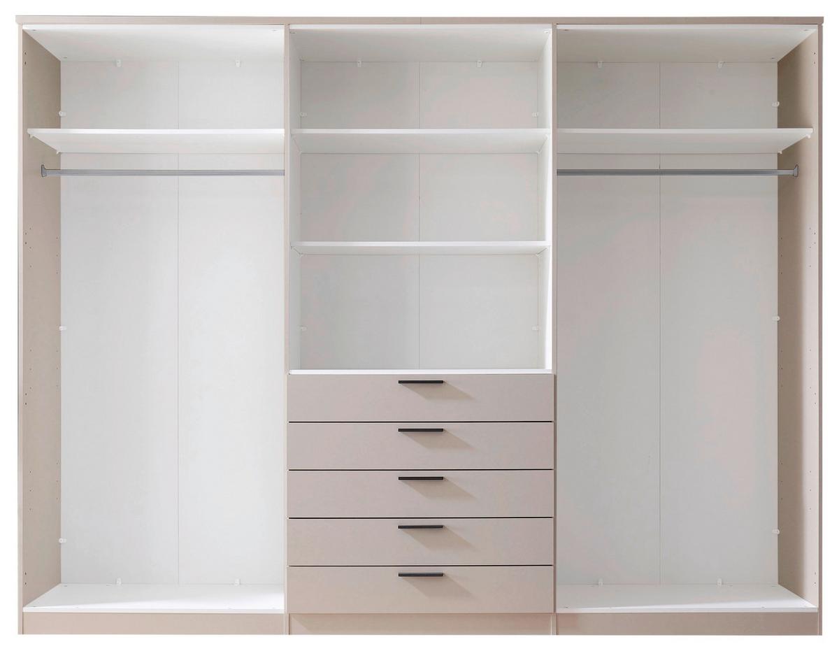 Drehtürenschrank mit Schubladen 270cm Arnis - Kaschmir, KONVENTIONELL, Holzwerkstoff (270/210/52cm) - James Wood