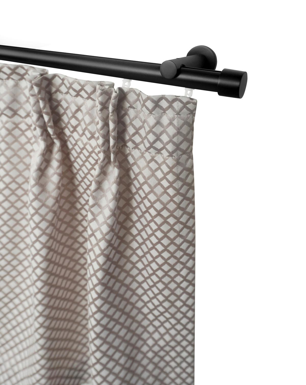 Innenlaufstange 1-Läufig Maja Schwarz L: 240cm inkl. Zubehör - Schwarz, ROMANTIK / LANDHAUS, Metall (240cm) - James Wood