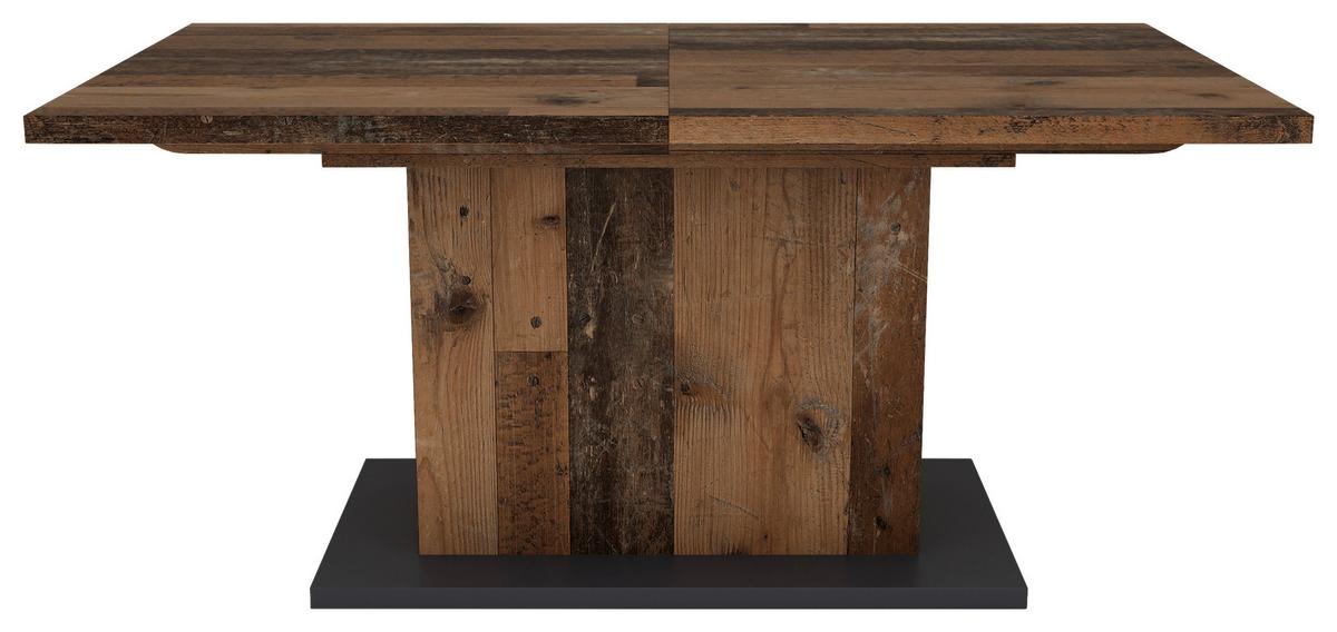Esstisch Ausziehbar Athen 160- 200x90 Cm Alteiche Dekor - Alteiche/Anthrazit, MODERN, Holzwerkstoff (160/90/75cm) - MID.YOU