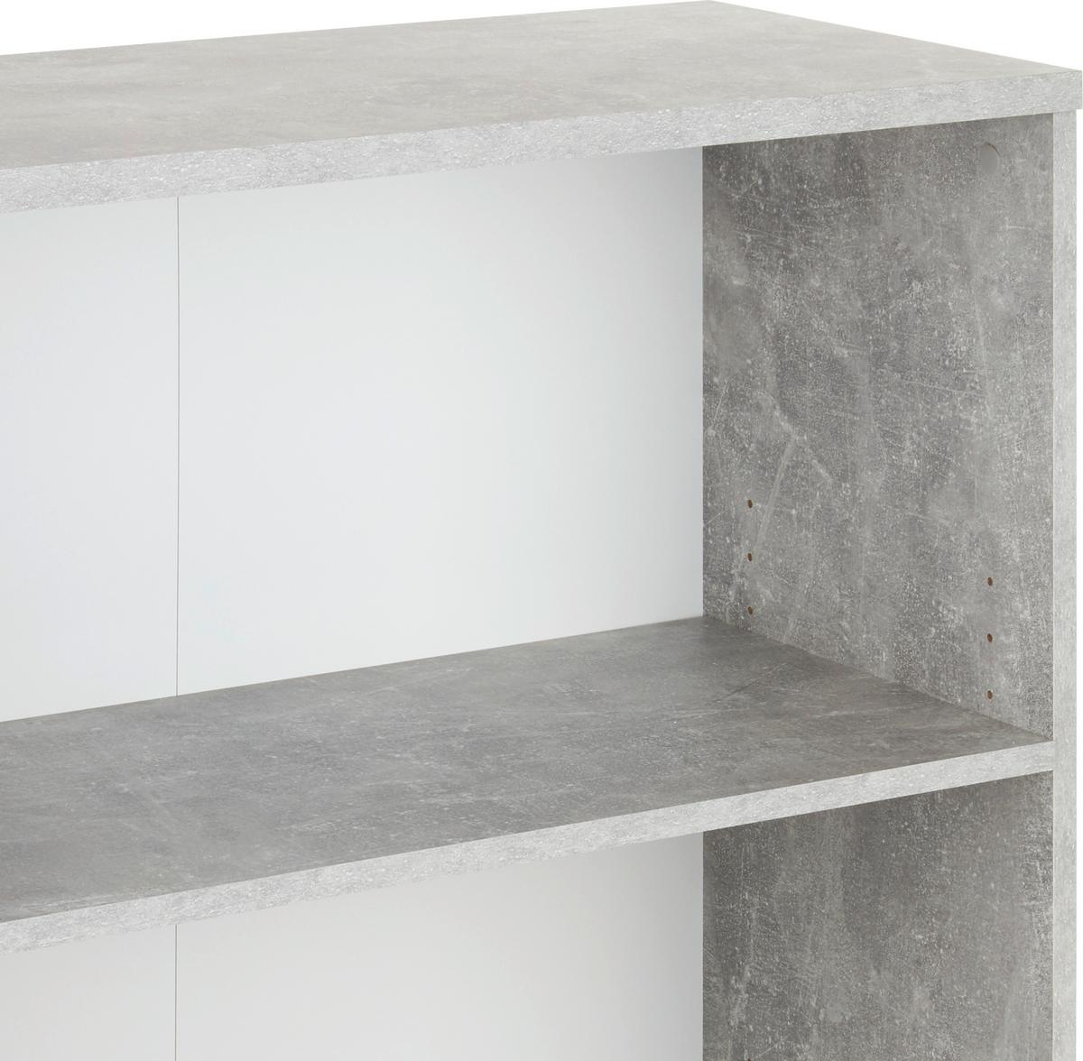 Regal 4-you New B 74 Cm, Betonoptik - Schwarz/Weiß, MODERN, Holzwerkstoff (74/111,5/34,6cm)