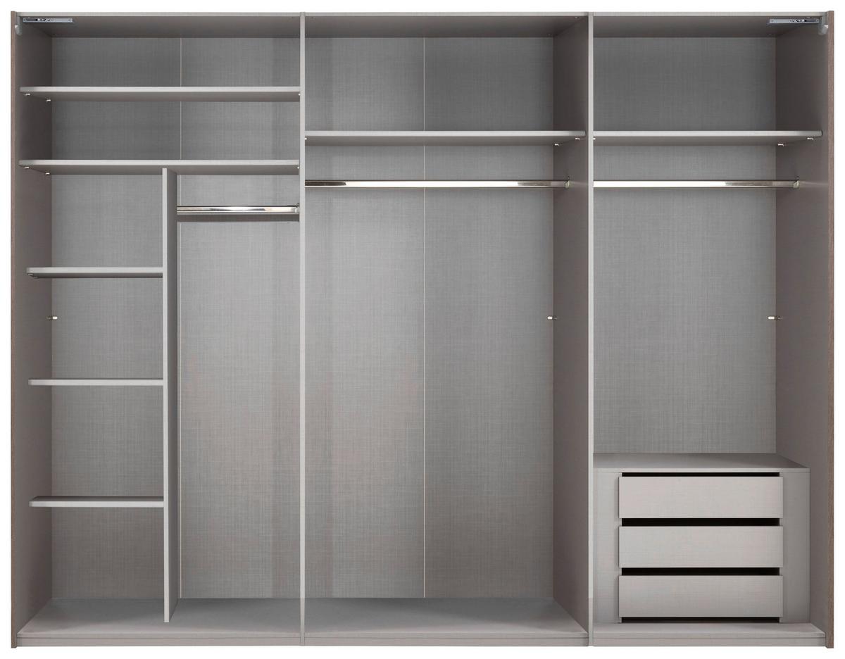 Schwebetürenschrank Indian A Saharagrau Dekor, B: 300 cm - Sahara, KONVENTIONELL, Holzwerkstoff (300/216/65cm)