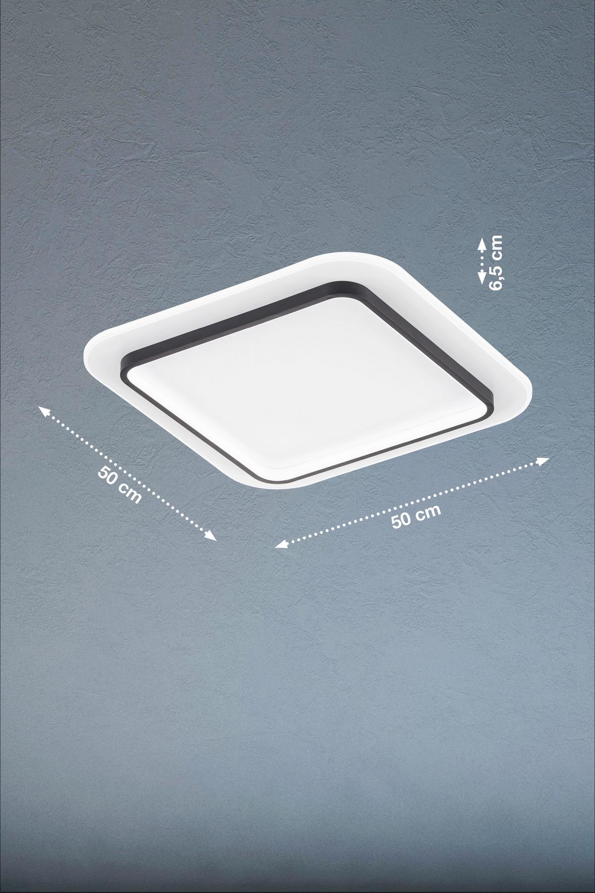 LED-Deckenleuchte 21309 Blithe - Sandfarben/Schwarz, Basics, Metall (50/50/5cm) - Fischer & Honsel