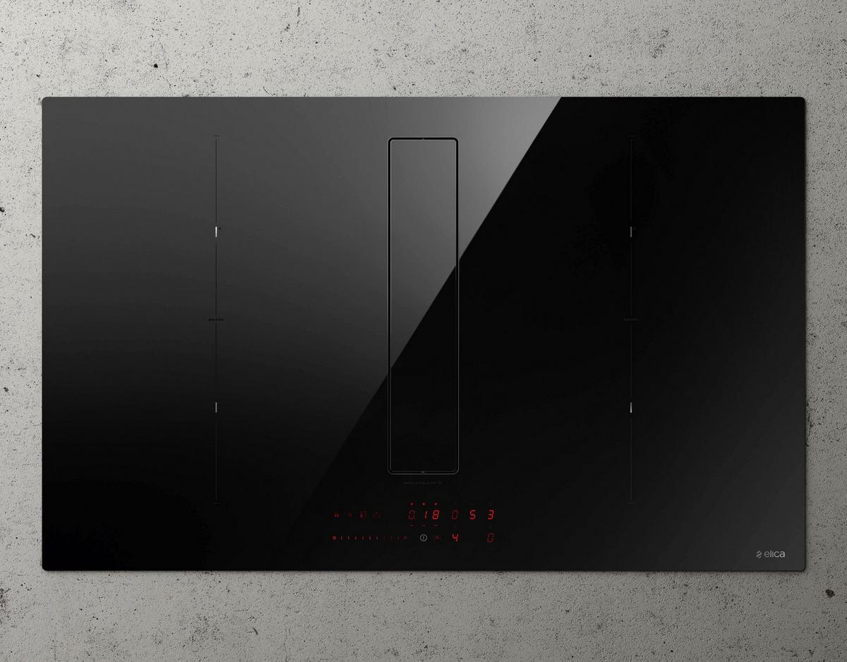 Kochfeld-Dunstabzug-Kombi Nikolatesla Fit XL - Schwarz, Basics, Glas (83/25/51,5cm)