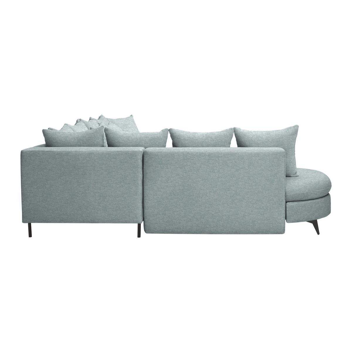 Rohová sedačka AXEL, levá, světle modrá tkanina - černá/světle modrá, Moderní, kov/textil (250/291cm) - Mömax