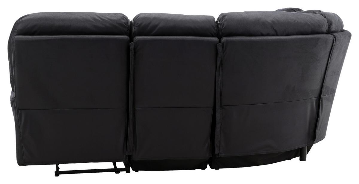 Ecksofa Saranda - Schwarz, Design, Textil (338/338cm) - Livetastic