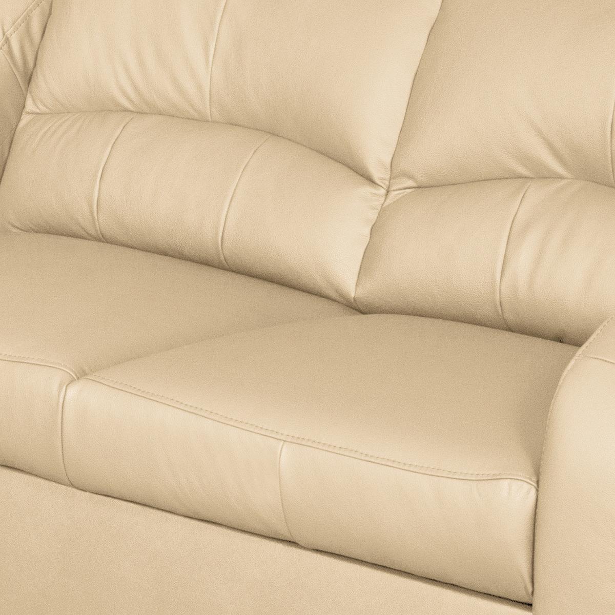 Ecksofa Tilo Beige S: 168 cm - Beige/Schwarz, Design, Leder/Textil (168/227cm) - Livetastic