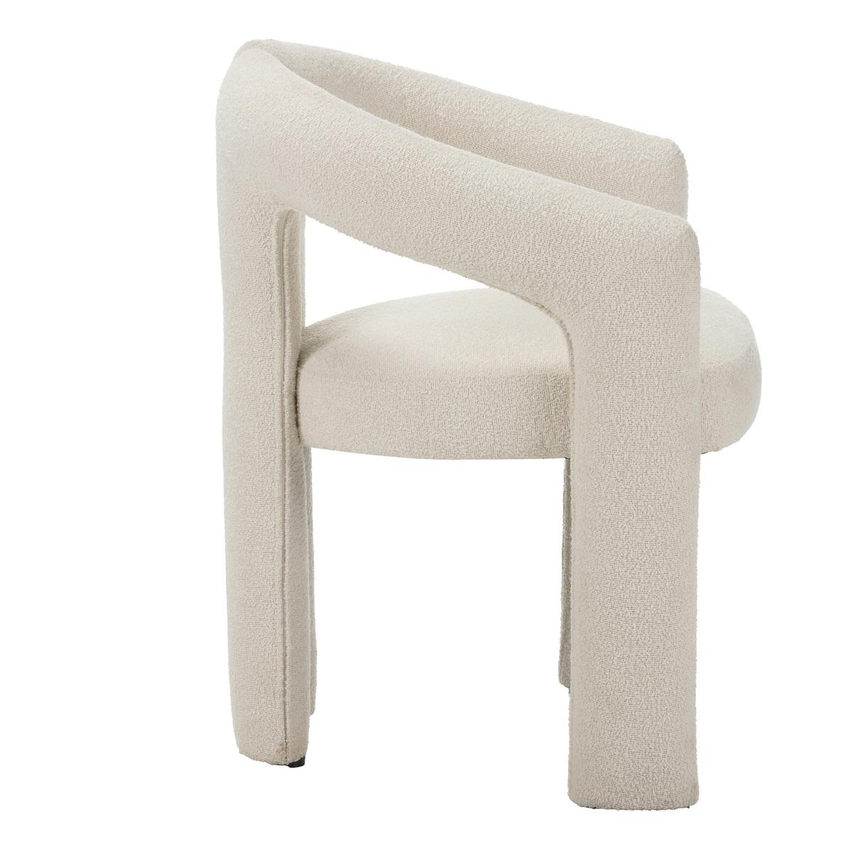 ARMLEHNSTUHL-SET Maro Elfenbein B: 60cm - Elfenbein, MODERN, Textil/Metall (60/78/57cm) - Livetastic