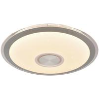 Led Mennyezeti Lámpa Karin - króm/fehér, Modern, műanyag/fém (40cm) - Luca Bessoni