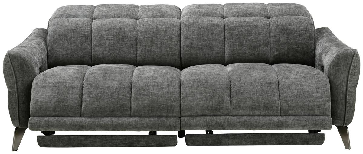 3-sitzer-sofa Jupiter Dunkelgrau B: 216 Cm - Dunkelgrau/Schwarz, Design, Holz/Textil (216/79/106cm) - Livetastic