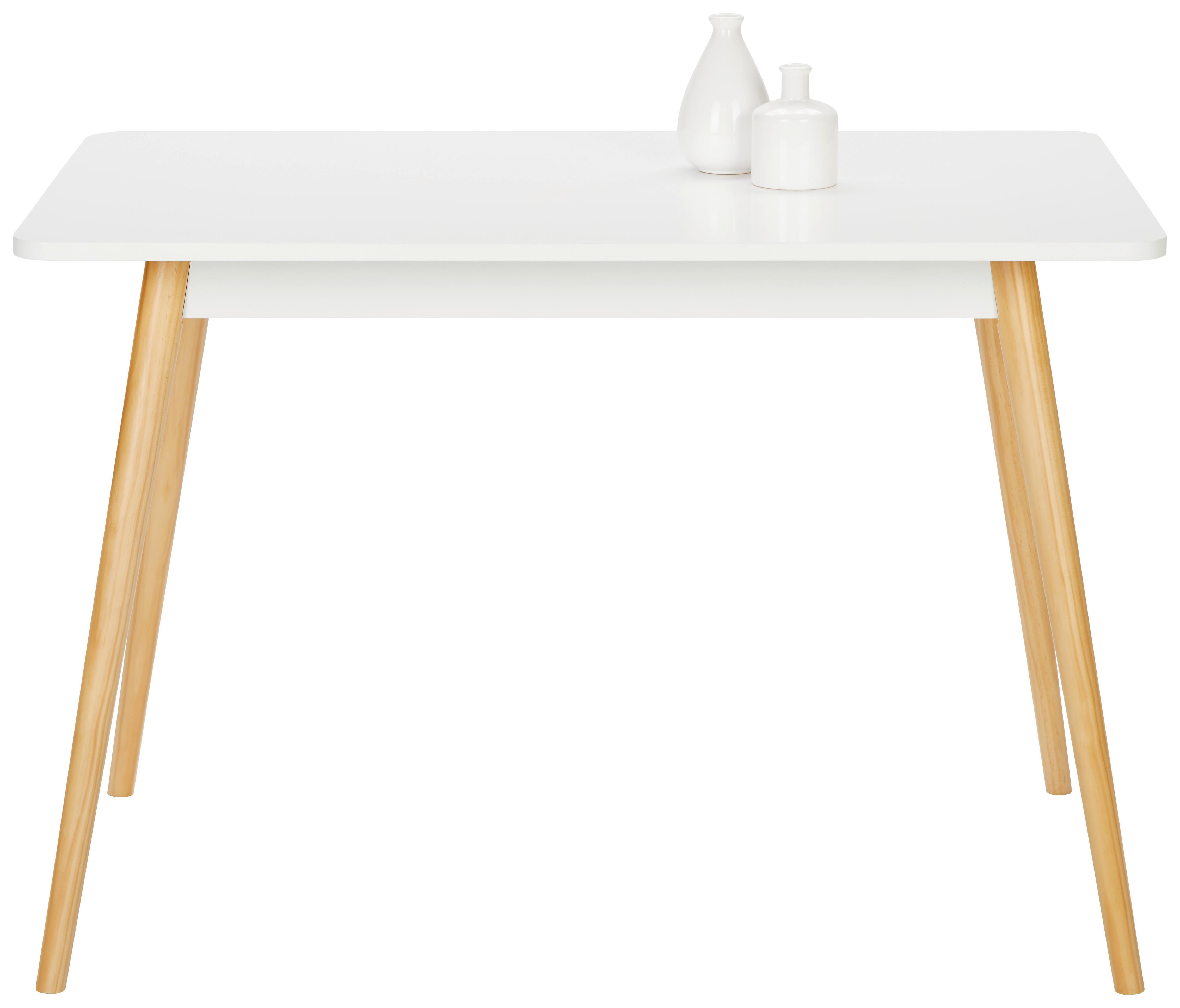 Jedálenský Stôl Anouka, Biely / Prírodný - prírodné farby/biela, Moderný, drevo/kompozitné drevo (110/70/76cm) - Based