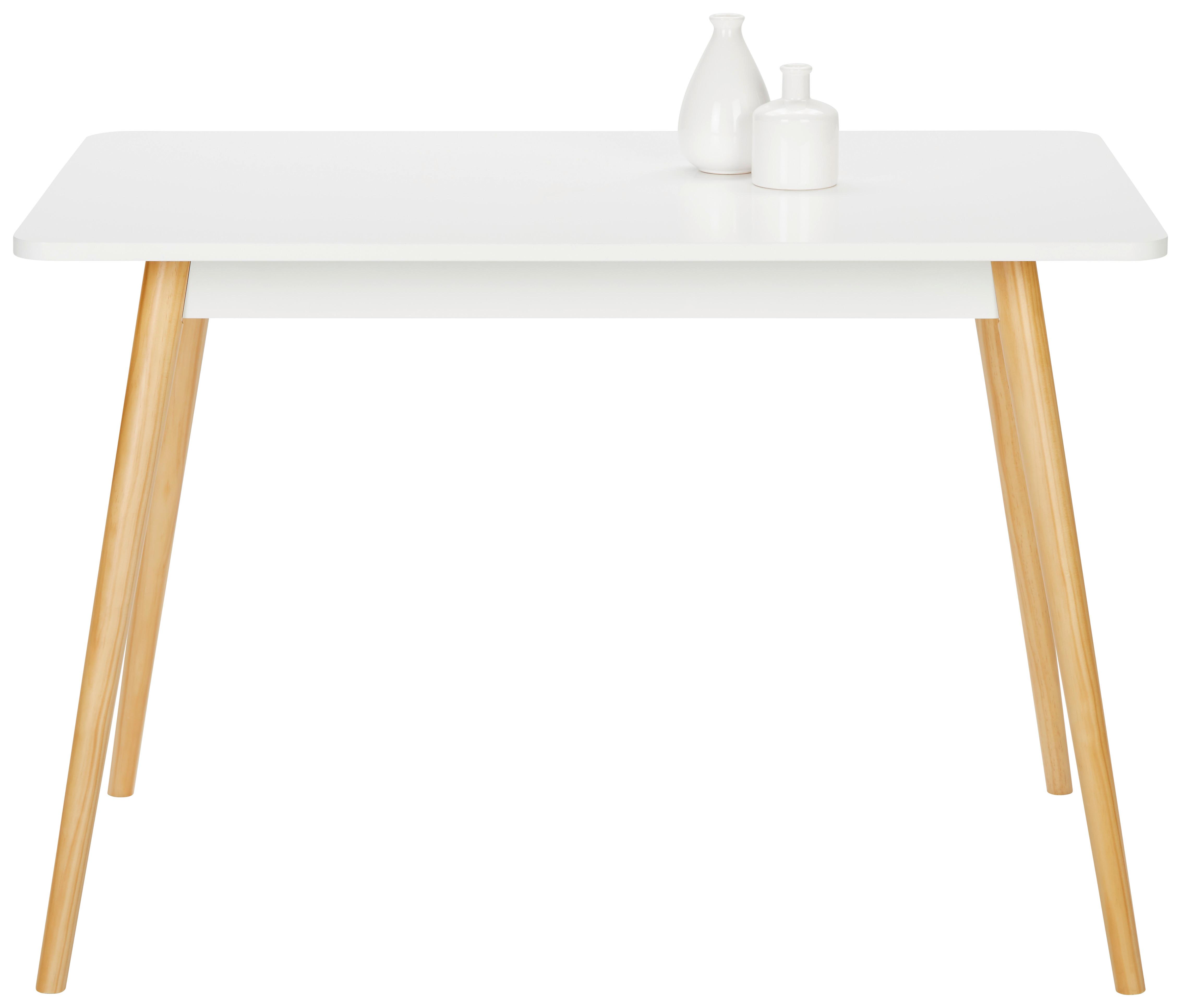 Jídelní Stůl Anouka, Bílý / Přírodní - bílá/přírodní barvy, Moderní, dřevo/kompozitní dřevo (110/70/76cm) - Based