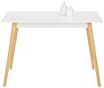 Jídelní Stůl Anouka, Bílý / Přírodní - bílá/přírodní barvy, Moderní, dřevo/kompozitní dřevo (110/70/76cm) - Based