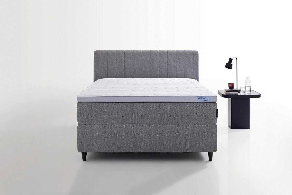 Topper Dream Season Deluxe 80x200 Cm Komfortschaumkern - Weiß/Grau, Basics, Textil (80/200cm) - Yatas