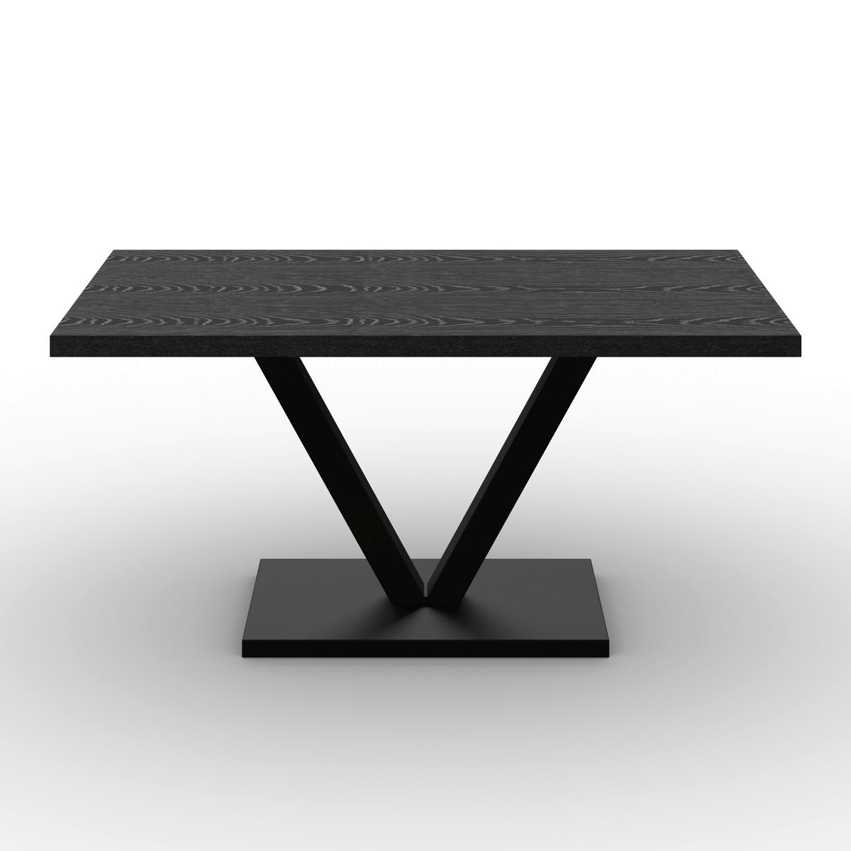 Jedálenský stôl Loca, š: 160 cm - čierna, Modern, kov/drevo (160/76/90cm) - Bessagi Home