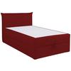 Boxspringbett Jolly 2 120x200 Rot - Rot/Schwarz, MODERN, Holzwerkstoff/Textil (120/200cm)