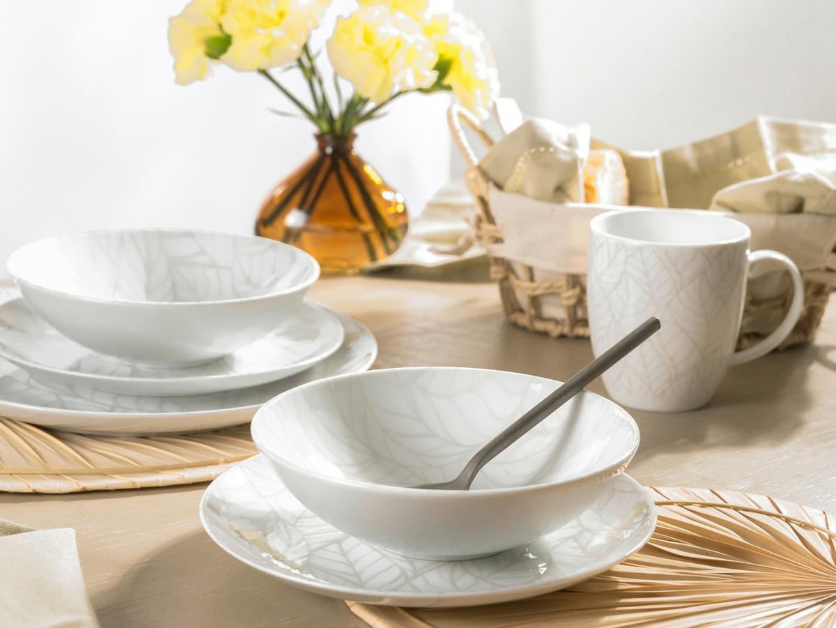 Kombiservice Porzellan 4 Personen Geschirr Set - Multicolor/Weiß, Basics, Keramik - Creatable