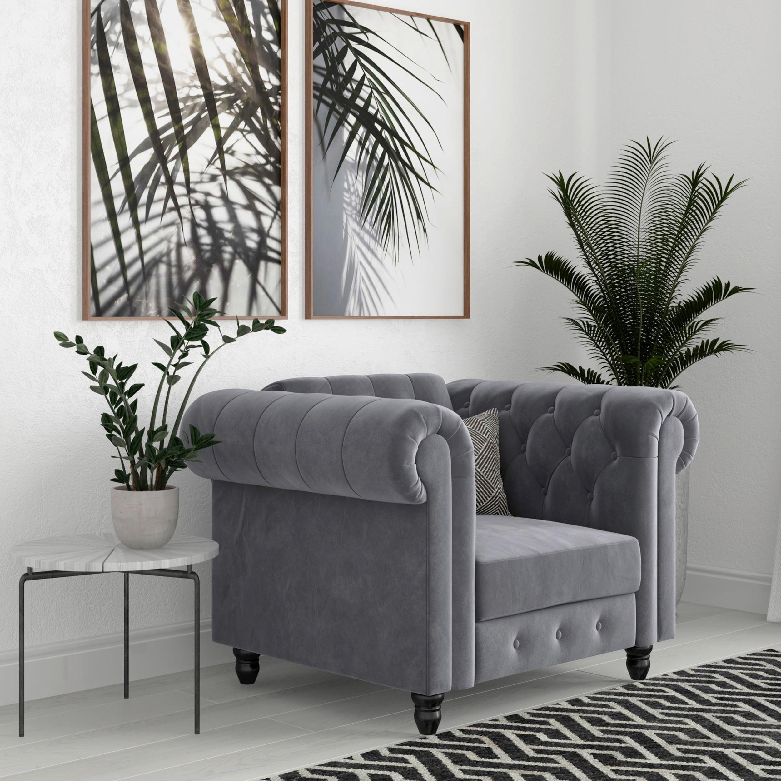 Sessel Firenze Anthrazit, Relaxfunktion - Anthrazit/Schwarz, Basics, Textil (111/83/87cm) - Livetastic