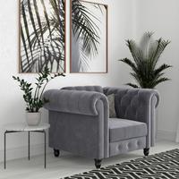 Sessel Firenze Anthrazit, Relaxfunktion - Anthrazit/Schwarz, Basics, Textil (111/83/87cm) - Livetastic
