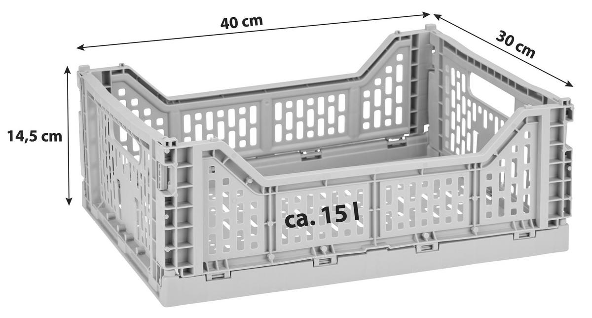 Összecsukható Doboz Chaline - kék/fehér, Basics, műanyag (40/14,5/30cm) - Homezone
