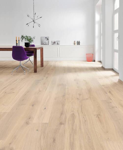 Parkettboden Eiche Hellbraun Landhausdiele Stärke 12mm - Hellbraun, Basics, Holzwerkstoff (18/220cm) - Living by HARO