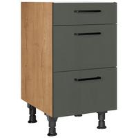 Schubkastenunterschrank Easytouch - Eichefarben/Grün, MODERN, Holzwerkstoff (45/87/56cm) - Nobilia