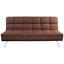 SCHLAFSOFA Roma B: 179cm - Edelstahlfarben/Braun, MODERN, Textil/Metall (179/84/96cm) - Ombra