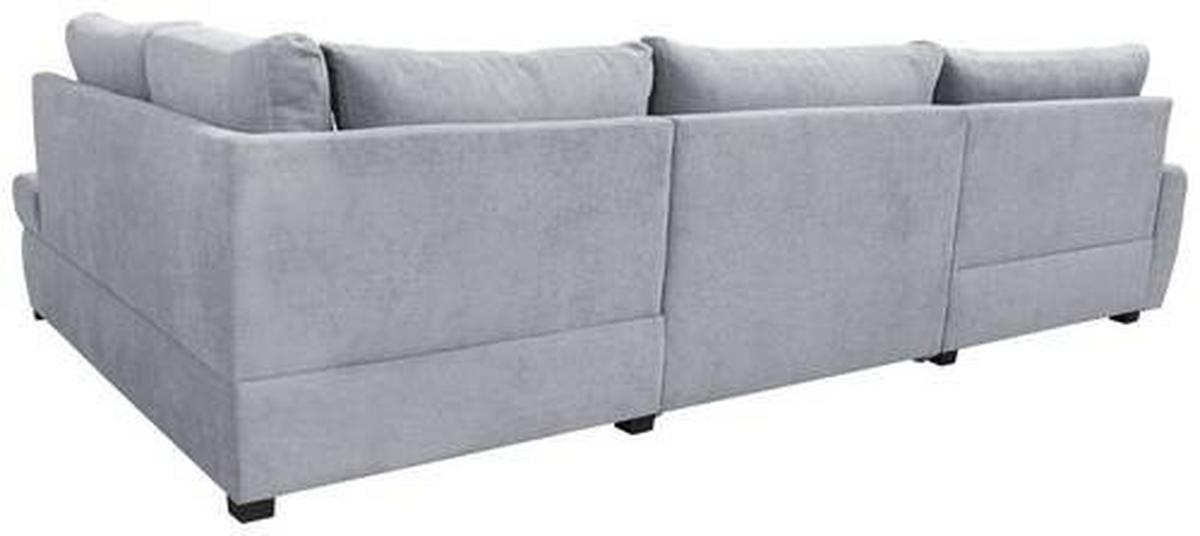 Ecksofa Canion - Chromfarben/Hellgrau, Design, Textil (174cm) - Livetastic