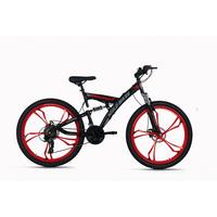 Mountainbike 26'' WYLD Topspin schwarz/Rot - Schwarz, MODERN, Metall (25/140/60cm)