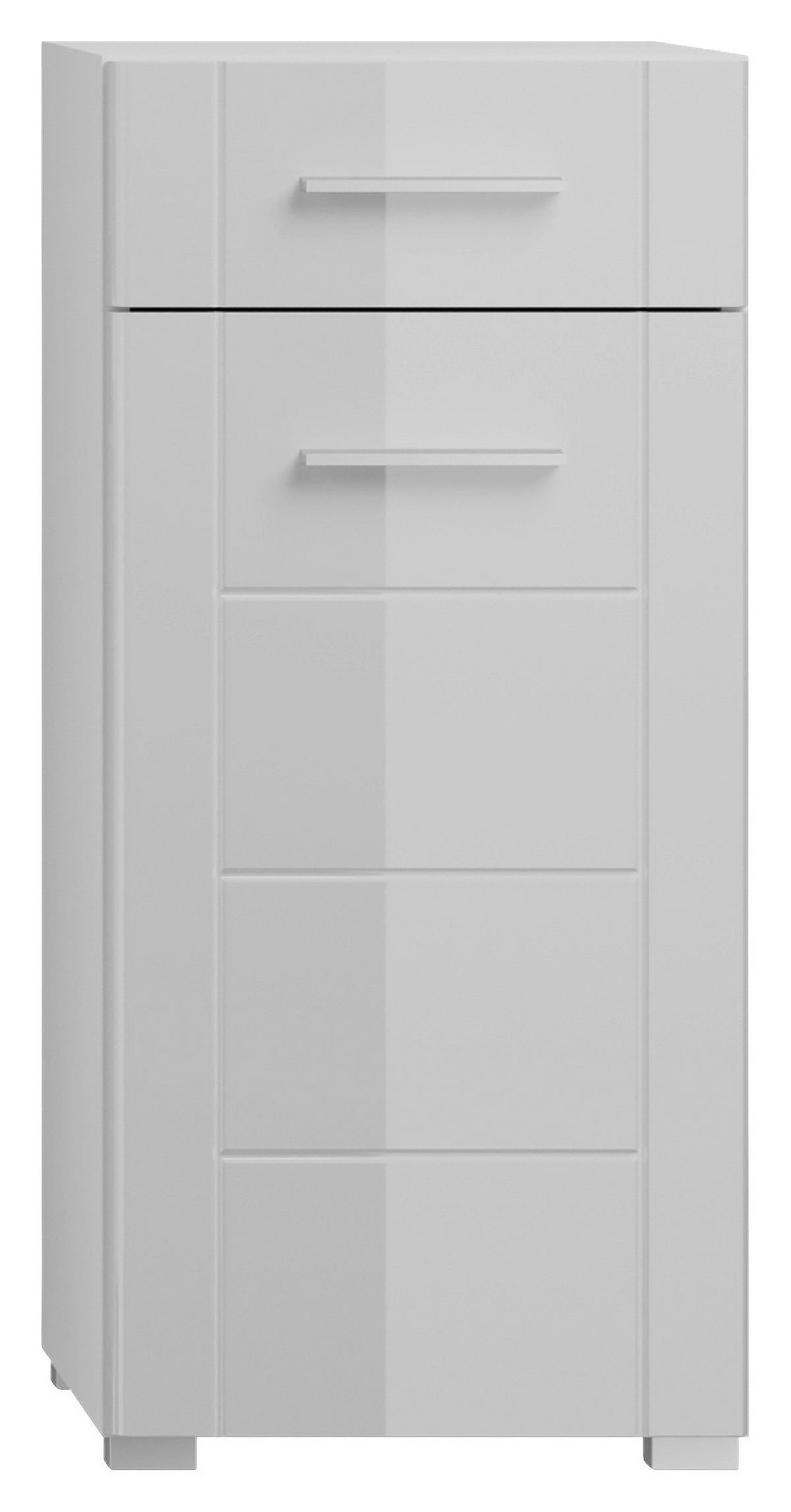 Unterschrank Venice - Weiß Hochglanz, MODERN, Holzwerkstoff (37/80/31cm) - MID.YOU