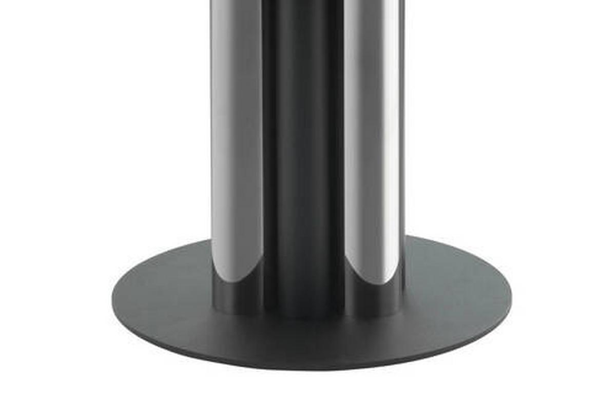 Beistelltisch Mit Glasplatte Rund Ontario, Klar/silber - Silberfarben, MODERN, Glas/Metall (46/46/52cm) - Kayoom