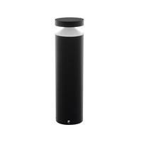 Sockelleuchte Melzo 11 Watt Aluminium/kunststoff - Transparent/Schwarz, Design, Kunststoff/Metall (13,5/45cm) - Eglo