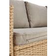 Loungegarnitur 6-Tlg. Porto- Multi, Polyrattan mit Kissen - Hellbraun/Grau, MODERN, Kunststoff/Textil (190/237cm) - Beldano