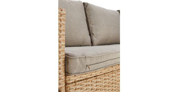 Loungegarnitur 6-Tlg. Porto- Multi, Polyrattan mit Kissen - Hellbraun/Grau, MODERN, Kunststoff/Textil (190/237cm) - Beldano