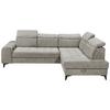 Ecksofa Rockdale Taupe S: 282x200 Cm - Taupe/Schwarz, KONVENTIONELL, Textil (282/200cm) - MID.YOU