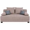 Sofa Mia mit Schlaffunktion Rosa 200 cm - Schwarz/Rosa, Design, Holzwerkstoff/Textil (200/90/110cm) - P & B