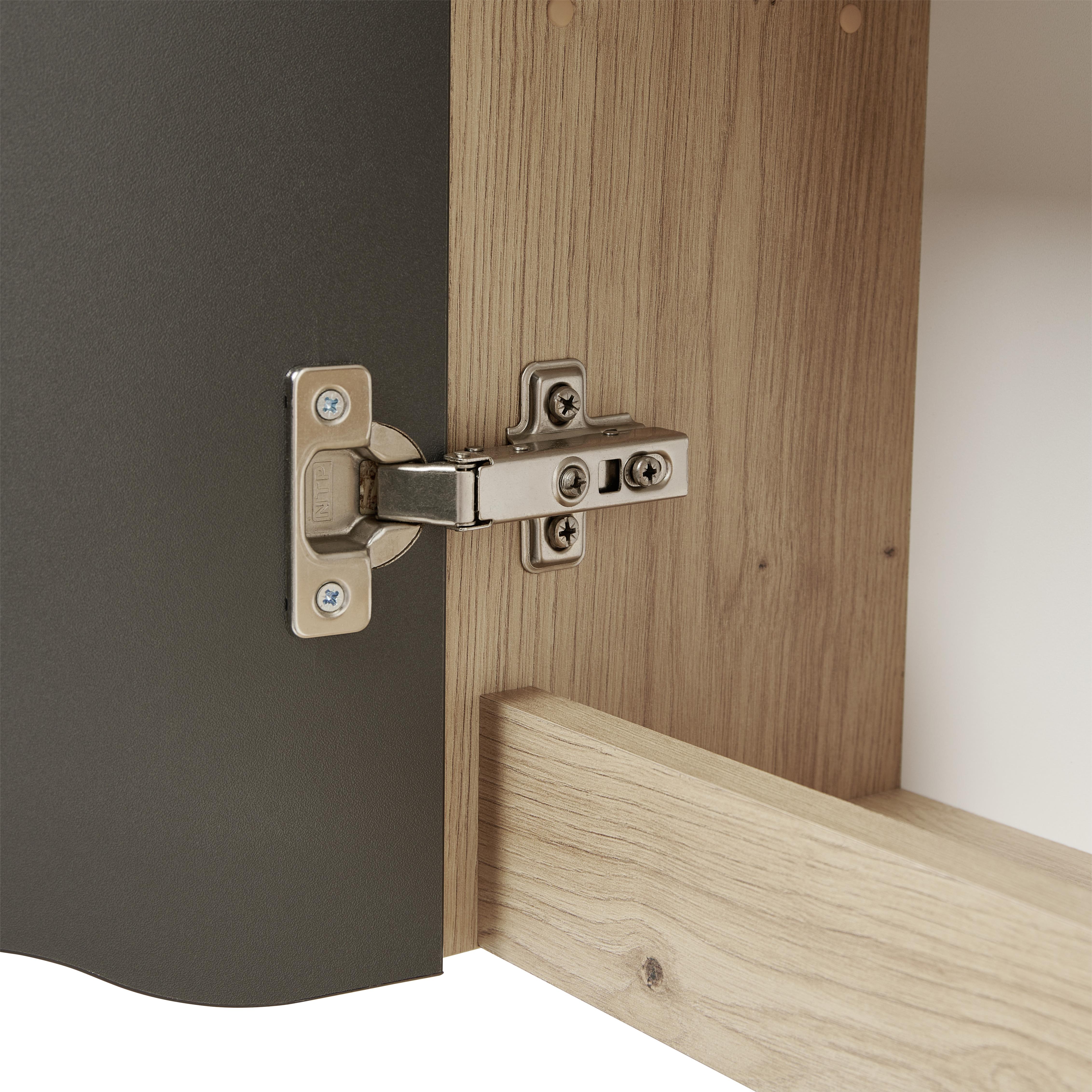 Hängeschrank Giga B: 40 Cm, Anthrazit/eiche Dekor - Eichefarben/Anthrazit, MODERN, Holzwerkstoff (40/70/20cm)