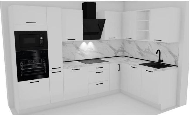 Konyhablokk Santiago - Modern (310/195cm)