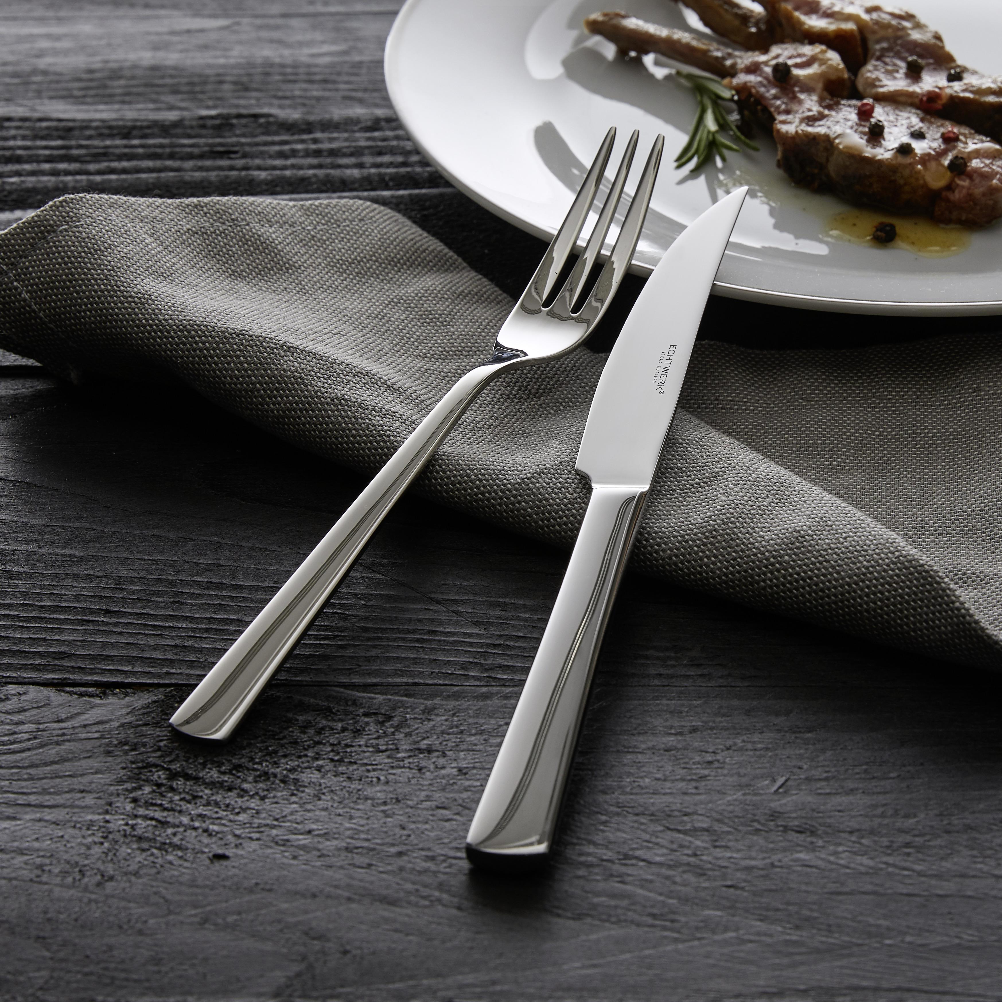 Steakbesteck Echtwerk Sarre - Edelstahlfarben, Trend, Metall - Echtwerk