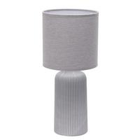 Tischleuchte Grau D: 20 Cm 22w - Grau, Design, Keramik/Textil (20/45cm)