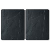 Herdabdeckplatte Schieferoptik Xl Esg-Glas 50x38,5 Cm 2er-Set - Schieferfarben, Basics, Glas (50/38,5/0,8cm) - Kesper